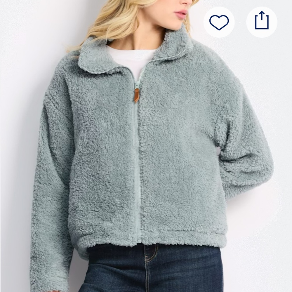 Thread & Supply Light Blue Teddy Jacket